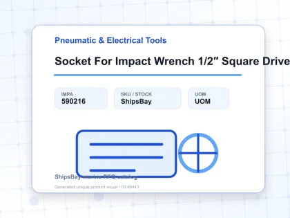 Socket For Impact Wrench 1/2″ Square Drive 13 Mm - Pneumatic & Electrical Tools - IMPA 590216