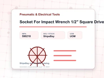 Socket For Impact Wrench 1/2″ Square Drive 17 Mm - Pneumatic & Electrical Tools - IMPA 590218