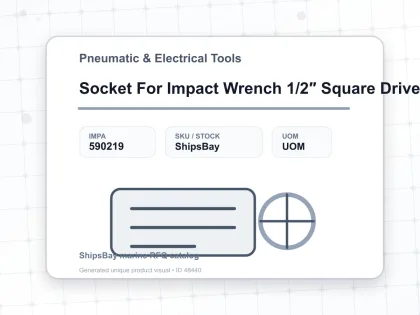 Socket For Impact Wrench 1/2″ Square Drive 19 Mm - Pneumatic & Electrical Tools - IMPA 590219