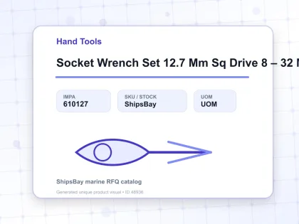 Socket Wrench Set 12.7 Mm Sq Drive 8 – 32 Mm - Hand Tools - IMPA 610127