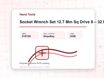 Socket Wrench Set 12.7 Mm Sq Drive 8 – 32 Mm - Hand Tools - IMPA 610126