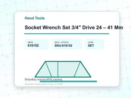 Socket Wrench Set 3/4″ Drive 24 – 41 Mm - Hand Tools - IMPA 610152 - UOM SET