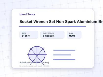 Socket Wrench Set Non Spark Aluminium Bronze 10 – 26 Mm 1/2″ Square Drive - Hand Tools - IMPA 615671