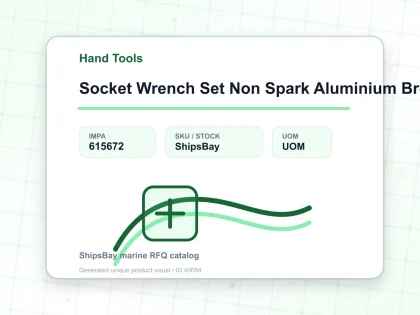 Socket Wrench Set Non Spark Aluminium Bronze 10 – 32 Mm 1/2″ Square Drive - Hand Tools - IMPA 615672