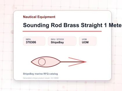 Sounding Rod Brass Straight 1 Meter - Nautical Equipment - IMPA 370306