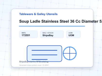 Soup Ladle Stainless Steel 36 Cc Diameter 52 Mm - Tableware & Galley Utensils - IMPA 172551