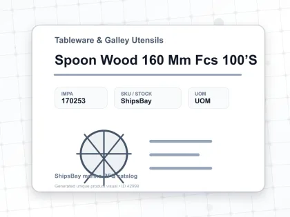 Spoon Wood 160 Mm Fcs 100’S - Tableware & Galley Utensils - IMPA 170253