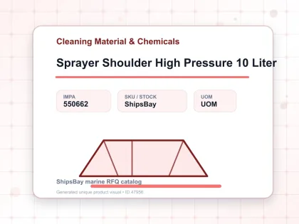 Sprayer Shoulder High Pressure 10 Liter - Cleaning Material & Chemicals - IMPA 550662