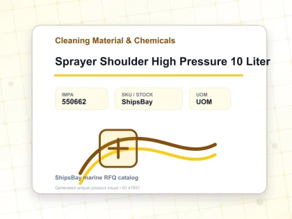 Sprayer Shoulder High Pressure 10 Liter - Cleaning Material & Chemicals - IMPA 550662