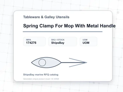 Spring Clamp For Mop With Metal Handle - Tableware & Galley Utensils - IMPA 174276