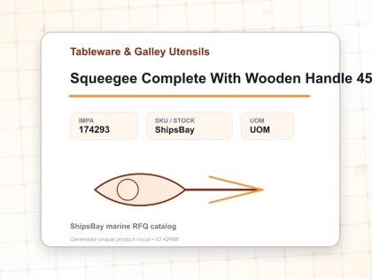 Squeegee Complete With Wooden Handle 450 Mm - Tableware & Galley Utensils - IMPA 174293
