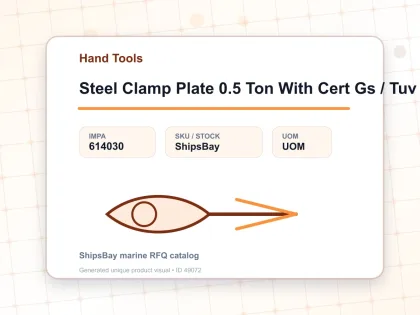 Steel Clamp Plate 0.5 Ton With Cert Gs / Tuv Iso 9001 - Hand Tools - IMPA 614030