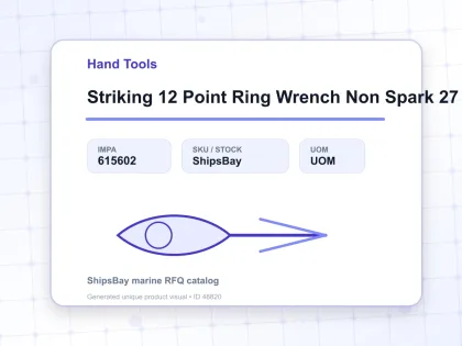 Striking 12 Point Ring Wrench Non Spark 27 Mm - Hand Tools - IMPA 615602