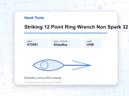 Striking 12 Point Ring Wrench Non Spark 32 Mm - Hand Tools - IMPA 615591