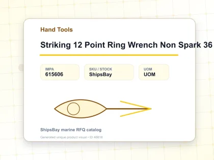 Striking 12 Point Ring Wrench Non Spark 36 Mm - Hand Tools - IMPA 615606