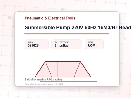 Submersible Pump 220V 60Hz 16M3/Hr Head 16 Meter 2″ Connection - Pneumatic & Electrical Tools - IMPA 591628