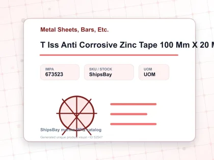 T Iss Anti Corrosive Zinc Tape 100 Mm X 20 Meter - Metal Sheets, Bars, Etc. - IMPA 673523