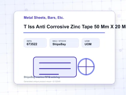 T Iss Anti Corrosive Zinc Tape 50 Mm X 20 Meter - Metal Sheets, Bars, Etc. - IMPA 673522