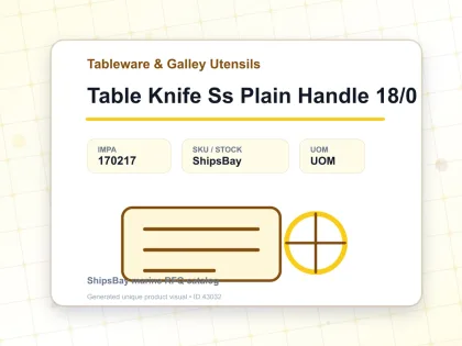 Table Knife Ss Plain Handle 18/0 - Tableware & Galley Utensils - IMPA 170217