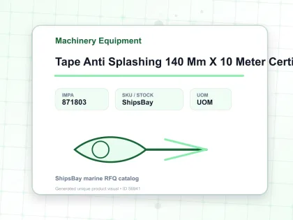 Tape Anti Splashing 140 Mm X 10 Meter Certificated By Abs,Dnv, And Lloyd’s Register - Machinery Equipment - IMPA 871803