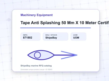 Tape Anti Splashing 50 Mm X 10 Meter Certificated By Abs,Dnv, And Lloyd’s Register - Machinery Equipment - IMPA 871802