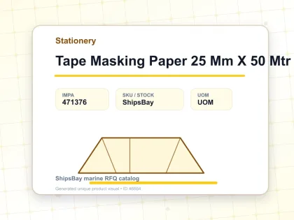 Tape Masking Paper 25 Mm X 50 Mtr - Stationery - IMPA 471376