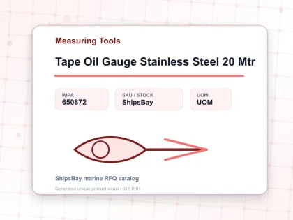 Tape Oil Gauge Stainless Steel 20 Mtr - Measuring Tools - IMPA 650872