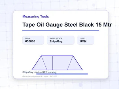 Tape Oil Gauge Steel Black 15 Mtr - Measuring Tools - IMPA 650866