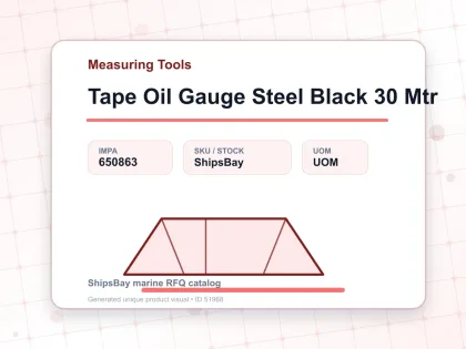 Tape Oil Gauge Steel Black 30 Mtr - Measuring Tools - IMPA 650863