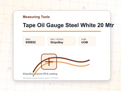 Tape Oil Gauge Steel White 20 Mtr - Measuring Tools - IMPA 650852