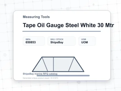 Tape Oil Gauge Steel White 30 Mtr - Measuring Tools - IMPA 650853