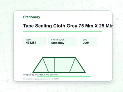 Tape Sealing Cloth Grey 75 Mm X 25 Mtr - Stationery - IMPA 471284