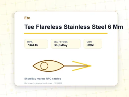Tee Flareless Stainless Steel 6 Mm - Etc - IMPA 734416