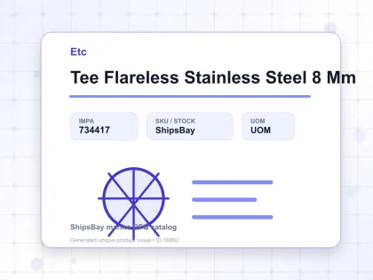 Tee Flareless Stainless Steel 8 Mm - Etc - IMPA 734417