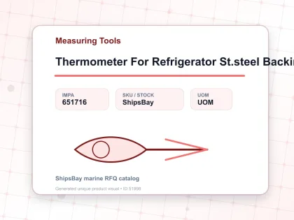 Thermometer For Refrigerator St.steel Backing With Magnet 30 To 50 Deg - Measuring Tools - IMPA 651716