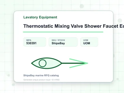 Thermostatic Mixing Valve Shower Faucet Equal To Rada - Lavatory Equipment - IMPA 530391