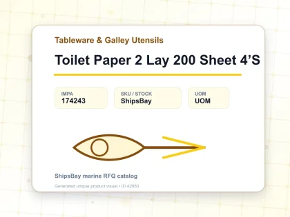 Toilet Paper 2 Lay 200 Sheet 4’S - Tableware & Galley Utensils - IMPA 174243