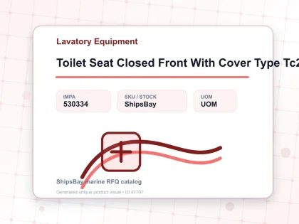 Toilet Seat Closed Front With Cover Type Tc290 - Lavatory Equipment - IMPA 530334