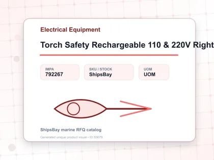 Torch Safety Rechargeable 110 & 220V Right – Angle - Electrical Equipment - IMPA 792267