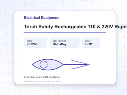 Torch Safety Rechargeable 110 & 220V Right – Angle - Electrical Equipment - IMPA 792268