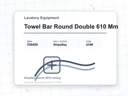 Towel Bar Round Double 610 Mm - Lavatory Equipment - IMPA 530426