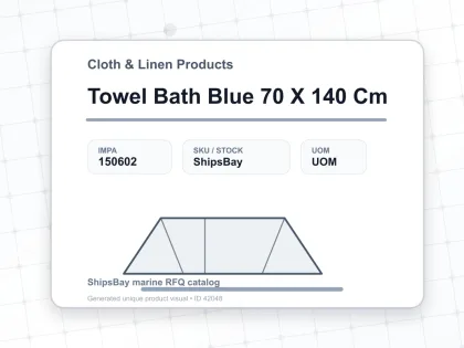 Towel Bath Blue 70 X 140 Cm - Cloth & Linen Products - IMPA 150602