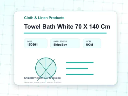 Towel Bath White 70 X 140 Cm - Cloth & Linen Products - IMPA 150601