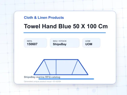 Towel Hand Blue 50 X 100 Cm - Cloth & Linen Products - IMPA 150607