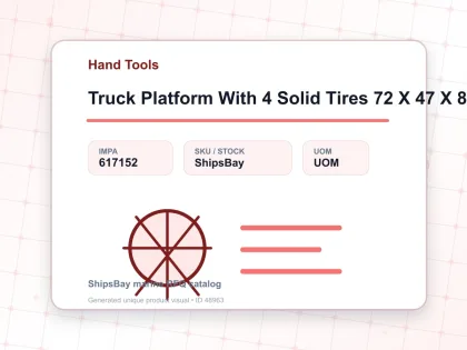 Truck Platform With 4 Solid Tires 72 X 47 X 85 Cm 150 Kg - Hand Tools - IMPA 617152