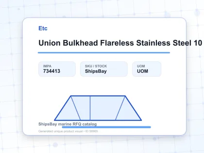Union Bulkhead Flareless Stainless Steel 10 Mm - Etc - IMPA 734413