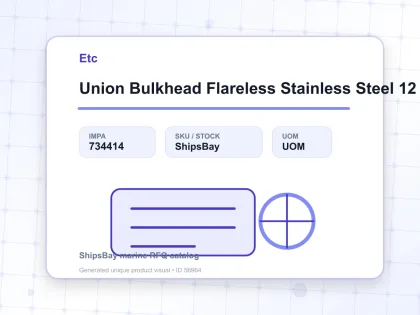 Union Bulkhead Flareless Stainless Steel 12 Mm - Etc - IMPA 734414