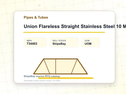 Union Flareless Straight Stainless Steel 10 Mm - Pipes & Tubes - IMPA 734403
