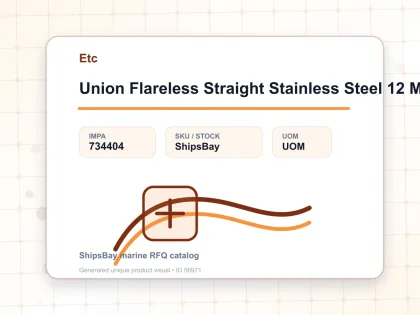 Union Flareless Straight Stainless Steel 12 Mm - Etc - IMPA 734404