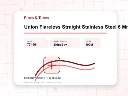 Union Flareless Straight Stainless Steel 6 Mm - Pipes & Tubes - IMPA 734401